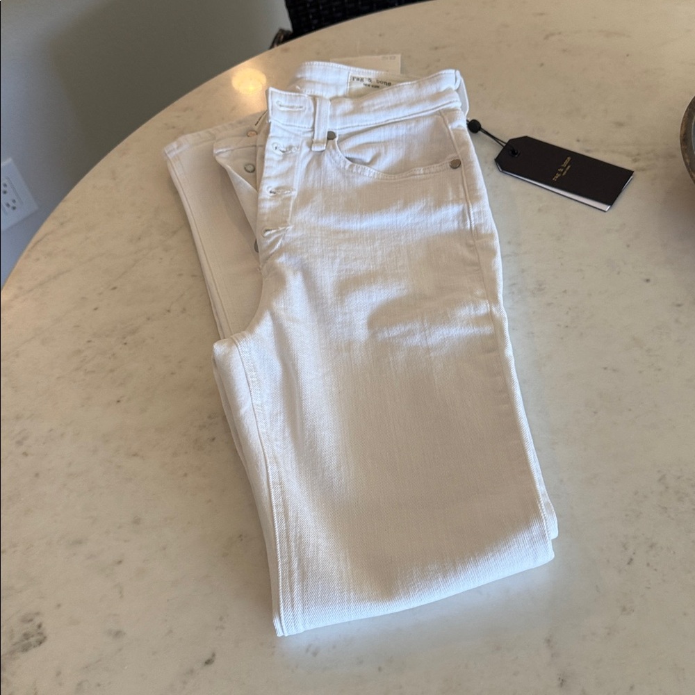 rag & bone High Rise White Women's Jeans